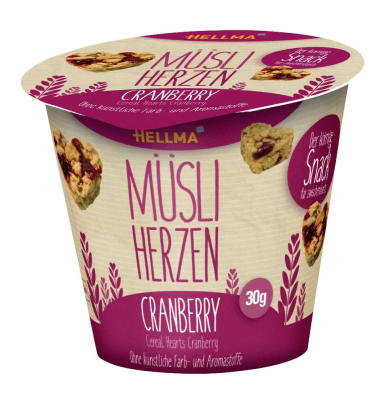 Kekse M&uuml;sliherzen Cranberry 30 g