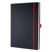 Notizbuch CO662, Conceptum, schwarz/rot, A5, kariert, 80g, 97 Blatt / 194 Seiten