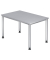 Schreibtisch HS, rechteckig, grau / silber
