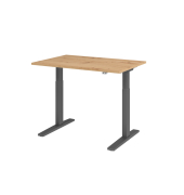 Schreibtisch, rechteckig, asteiche / graphit