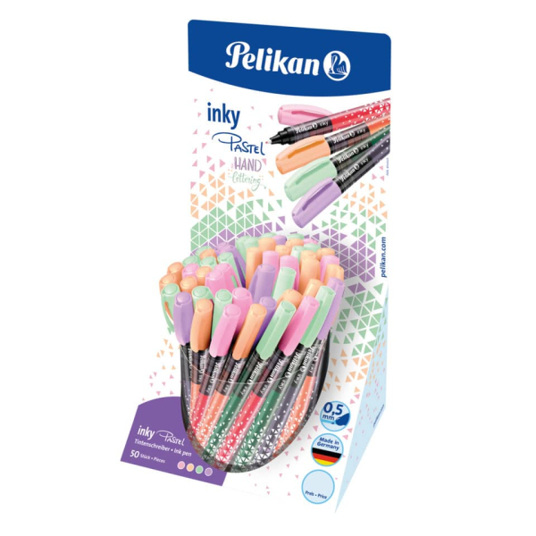 50 Stück Pelikan Tintenschreiber Inky Pastell sortiert  Pelikan