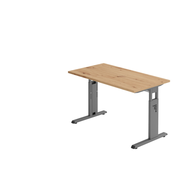 Hammerbacher Schreibtisch, rechteckig, asteiche / graphit  Hammerbacher
