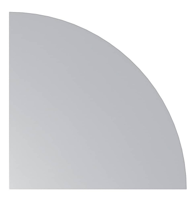Eckelement Viertelkreis grau 80x80cm