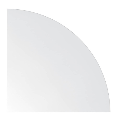 Eckelement Viertelkreis wei&szlig; 80x80cm