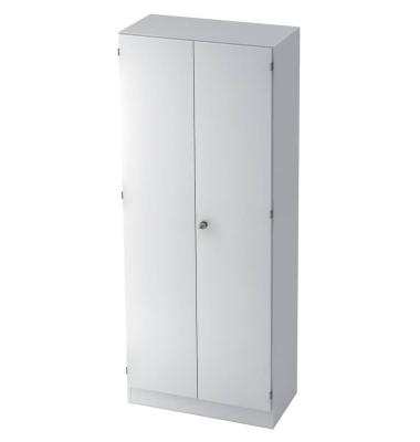 Garderobenschrank 1Boden 5OH Solid wei&szlig;