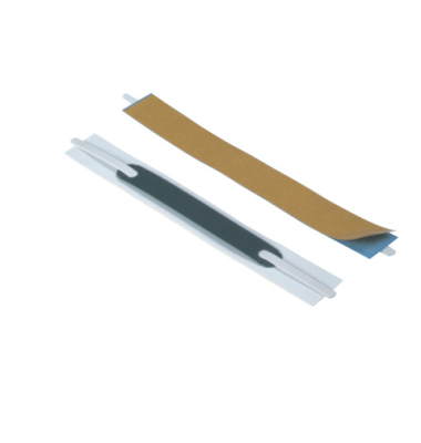 Heftstreifen kurz Flexifix 690602, 2x15cm (BxL), Metall mit Kunststoffdeckleiste, wei&szlig;