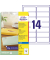 Folienetiketten Adressetiketten J8563-25, transparent, 99,1x38,1mm, rechteckig