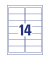 Folienetiketten Adressetiketten J8563-25, transparent, 99,1x38,1mm, rechteckig