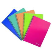 Notizbuch 25449, Polycolor, farbig sortiert, A4, liniert, 80g, 50 Blatt / 100 Seiten