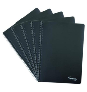 Notizbuch 25455, Polydesign, schwarz, A4, kariert, 80g, 50 Blatt / 100 Seiten