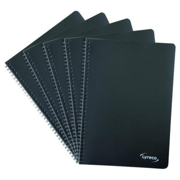 Alpedia Notizbuch 25455, Lyreco Poly Design - Serie, schwarz, A4, kariert, 80g, 50 Blatt / 100 Seiten 3662168058704 Alpedia 5 Stück