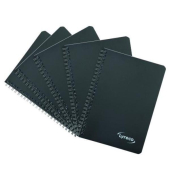 Notizbuch 25454, Polydesign, schwarz, A5, kariert, 80g, 50 Blatt / 100 Seiten