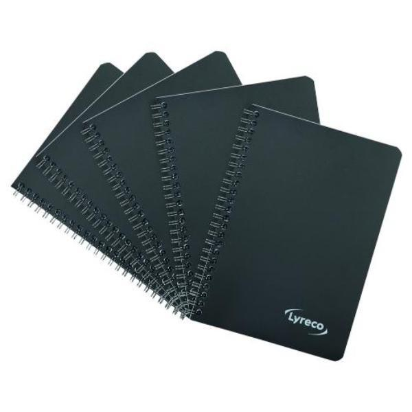 Alpedia Notizbuch 25454, Lyreco Poly Design - Serie, schwarz, A5, kariert, 80g, 50 Blatt / 100 Seiten 3662168058711 Alpedia 5 Stück