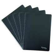 Notizbuch 25456, Polydesign, schwarz, A4, liniert, 80g, 50 Blatt / 100 Seiten
