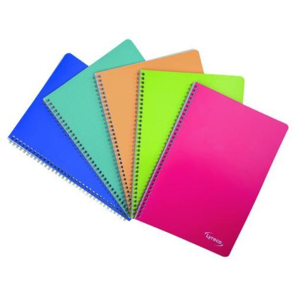 Alpedia Notizbuch 25451, Lyreco Polycolor - Serie, farbig sortiert, A4, kariert, 80g, 50 Blatt / 100 Seiten 3662168058759 Alpedia 5 Stück