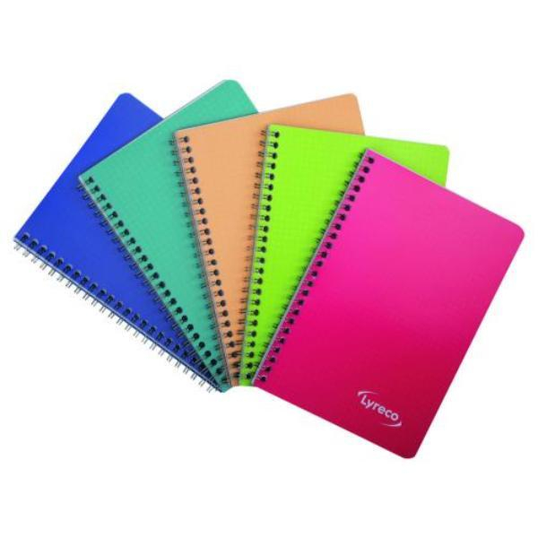 Alpedia Notizbuch 25452, Lyreco Polycolor - Serie, farbig sortiert, A5, kariert, 80g, 50 Blatt / 100 Seiten 3662168058780 Alpedia 5 Stück