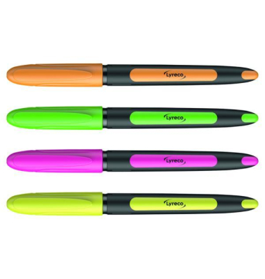 Textmarker JP9950, Etui (4 #), farbig sortiert (pastell (gelb/orange/rosa/lila/blau mint), 1-4mm Keilspitze
