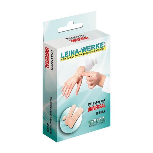 Leina-Werke Wundpflaster Universal 75402, 20 Stück, Maße sortiert, hautfarben 4011166754023 Leina-Werke