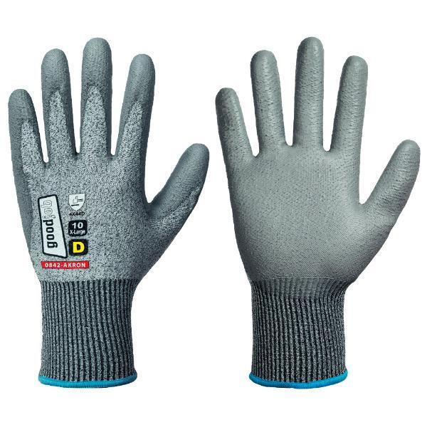 AKRON Schnittschutzhandschuh GOODJOB® PU-Beschichtung Durchstichschutz Gr07