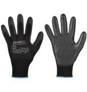 Arbeitshandschuhe, schwarz, Gr&ouml;&szlig;e 8