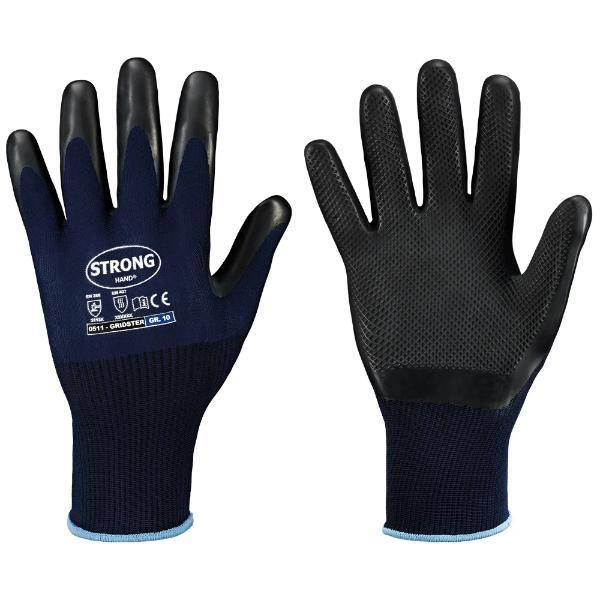 Handschuhe gridster Größe 10 dunkelblau schwarz en 388 en 407 PSA-Kategorie ii - Stronghand