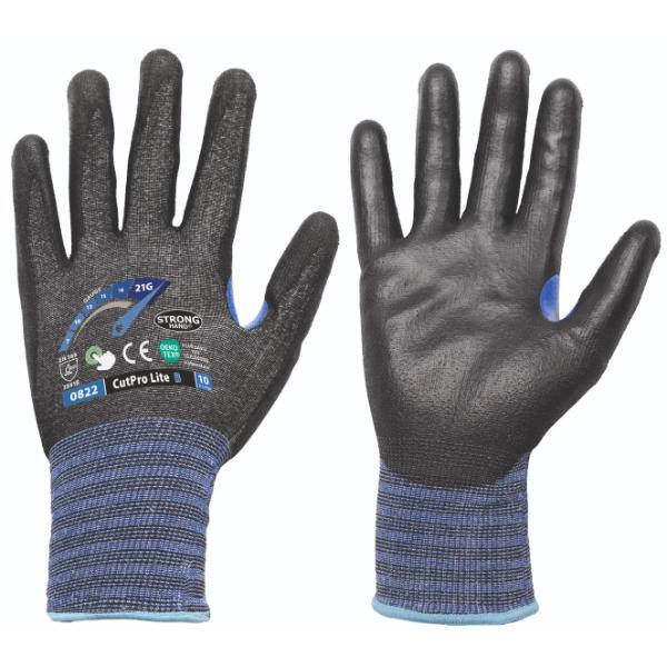 12 Stück Stronghand Schnittschutzhandschuhe, grau/schwarz 4025888426069 Stronghand