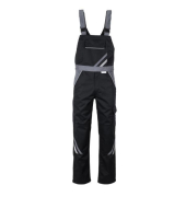 Latzhose, schwarz/schiefer/zink, Gr&ouml;&szlig;e 64