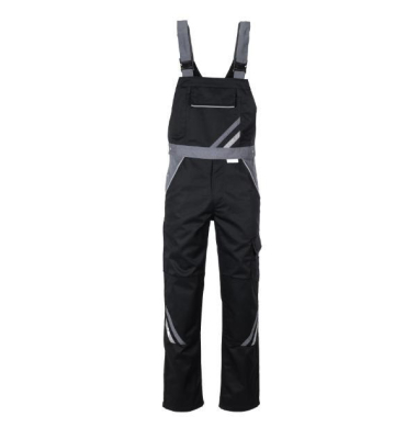 Latzhose, schwarz/schiefer/zink, Gr&ouml;&szlig;e 106