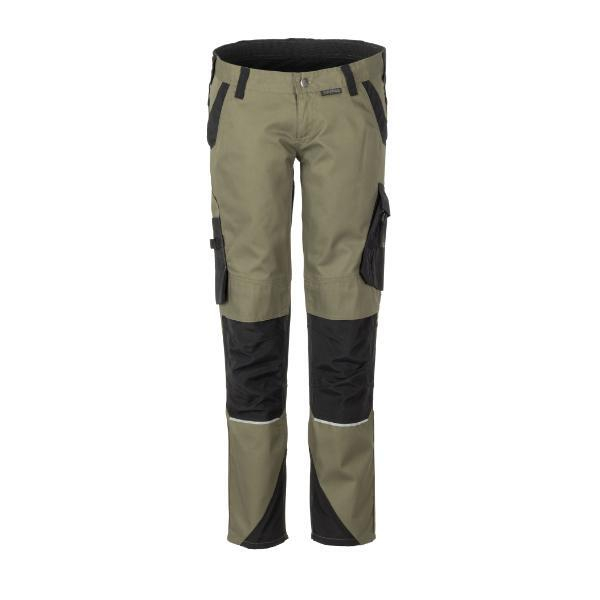 Planam - Damen Bundhose Norit oliv schwarz Größe 46 - grün