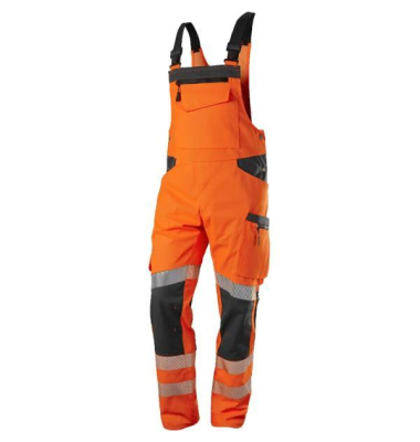 Latzhose, warnorange/anthrazit, Gr&ouml;&szlig;e 52/54