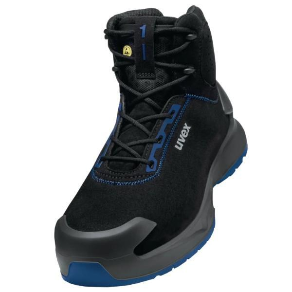 uvex S2 PUR W11 6815846 Sicherheitsstiefel S2 Schuhgröße (EU) 46 Schwarz Blau 1 Paar