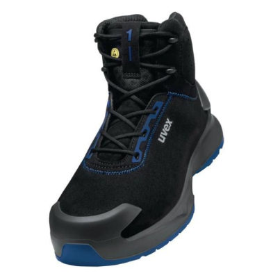 Sicherheitsstiefel, schwarz/blau