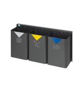 Wertstoffsammelbeh&auml;lter WSS 39 21288, 3x14,7 Liter, rechteckig, eisenglimmer