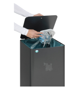 Wertstoffsammelbeh&auml;lter WSG QUADRO 79 21409, 70 Liter, rechteckig, eisenglimmer