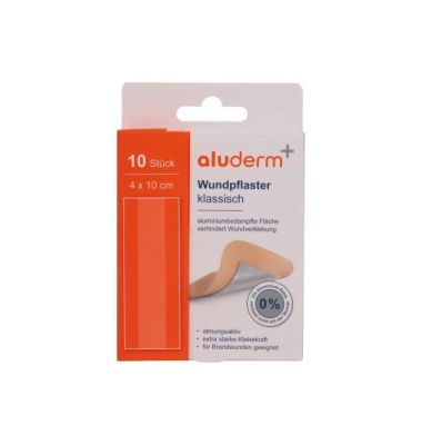 Wundpflaster Plus Klassich 1008301, 10 St&uuml;ck, 4x10cm, braun
