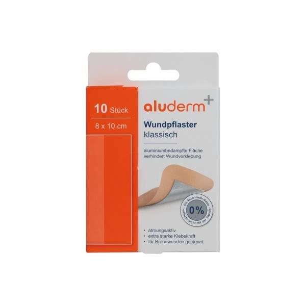 aluderm Wundpflaster klassisch 1008303, 8 x 10 cm 4250108830603 aluderm 10 Stück