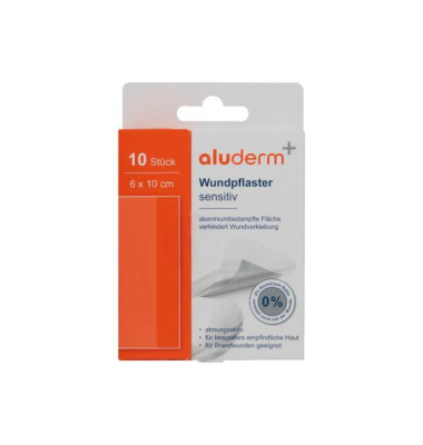 Wundpflaster Plus Sensitiv 1008314, 10 St&uuml;ck, 6x10cm, braun