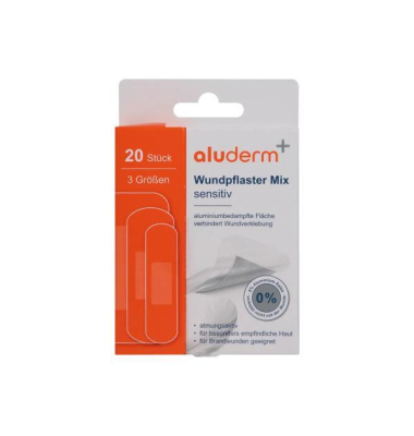 Wundpflasterset Plus Sensitiv 1008316, 20 St&uuml;ck, Ma&szlig;e sortiert, braun