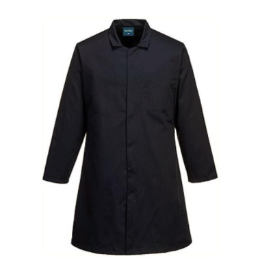2202 Herrenkittel, schwarz, XS