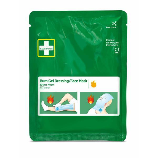 Cederroth Burn Gel Dressing  Face Mask Verbrennungskompresse Sterile Gesichtsmaske für Brandwunden Größe 30 x 40 cm