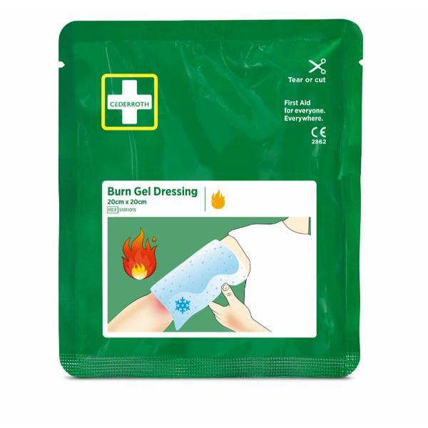 Cederroth Burn Gel Dressing Verbrennungskompresse Sterile Kompresse für Brandwunden Größe 20 x 20 cm