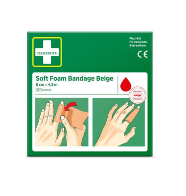 Soft Foam Bandage Beige 51011020, 6cm x 4,5m