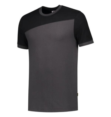 102006 T-Shirt Bicolor Quernaht, grauschwarz, Gr&ouml;&szlig;e: M