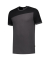 102006 T-Shirt Bicolor Quernaht, grauschwarz, Gr&ouml;&szlig;e: XL