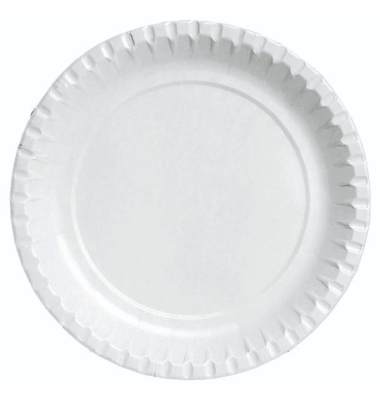 Pappteller Economy, D 22 cm, wei&szlig;