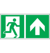 Schild Rettungsweg Aufw&auml;rts