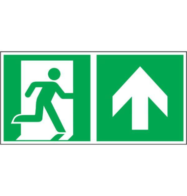 Schild Rettungsweg Aufw&auml;rts