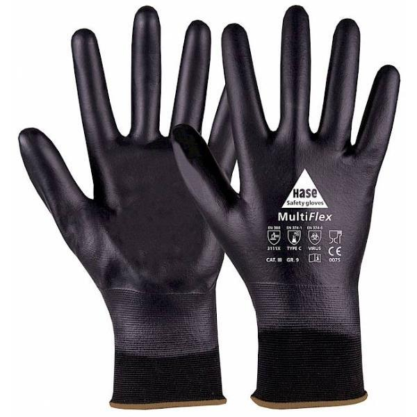 10 Stück Hase Chemikalienschutzhandschuhe, schwarz  Hase