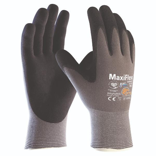 12 Stück ATG Mechanikschutzhandschuhe, schwarz/grau  ATG