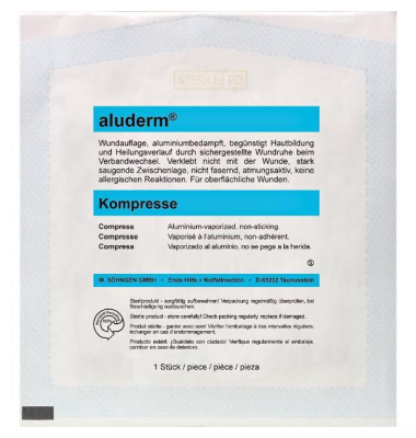 Aluderm Kompresse 1003208, 10x10 cm, DIN 13169